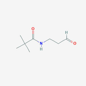 molecular formula C8H15NO2 B8672734 2,2-Dimethyl-N-(3-oxo-propyl)-propionamide 