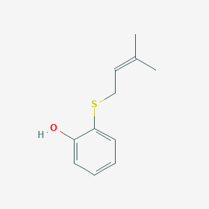 molecular formula C11H14OS B8672777 2-(3-Methylbut-2-enylthio)phenol 