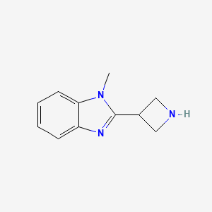 molecular formula C11H13N3 B8672783 2-(Azetidin-3-yl)-1-methylbenzimidazole 