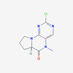 Pyrrolo[2,1-h]pteridin-6(5H)-one, 2-chloro-6a,7,8,9-tetrahydro-5-methyl-, (6aR)-