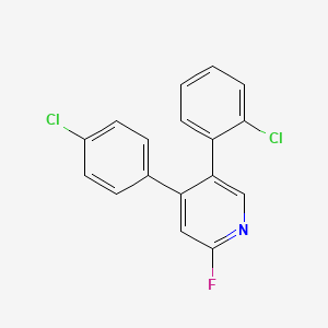 5-(2-Chlorophenyl)-4-(4-chlorophenyl)-2-fluoropyridine
