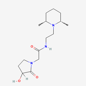 cis-(+-)-N-(2-(2,6-Dimethyl-1-piperidinyl)ethyl)-2-oxo-3-hydroxy-1-pyrrolidineacetamide
