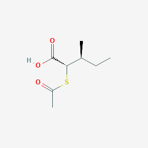 molecular formula C8H14O3S B8672813 Pentanoic acid, 2-(acetylthio)-3-methyl-, (2S,3S)- CAS No. 167090-33-7