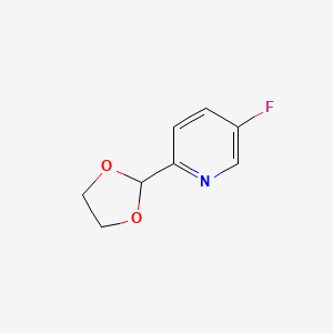 molecular formula C8H8FNO2 B8672886 2-(1,3-Dioxolan-2-yl)-5-fluoropyridine CAS No. 820224-80-4