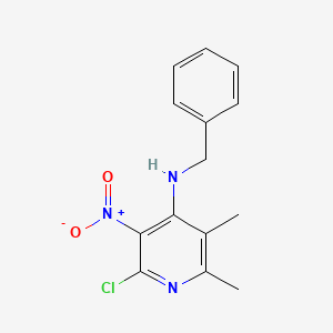 4-Pyridinamine,2-chloro-5,6-dimethyl-3-nitro-n-(phenylmethyl)-
