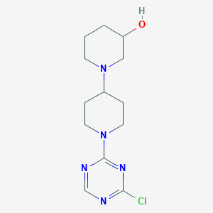 molecular formula C13H20ClN5O B8672940 1'-(4-Chloro-1,3,5-triazin-2-yl)-1,4'-bipiperidinyl-3-ol 