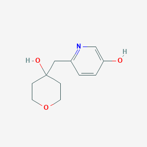 molecular formula C11H15NO3 B8672993 6-[(4-Hydroxyoxan-4-yl)methyl]pyridin-3-ol CAS No. 921940-89-8