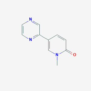 molecular formula C10H9N3O B8673038 1-Methyl-5-(pyrazin-2-yl)pyridin-2(1H)-one CAS No. 89996-13-4