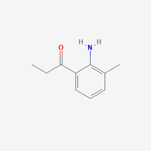 molecular formula C10H13NO B8673053 1-Propanone, 1-(2-amino-3-methylphenyl)- CAS No. 62819-85-6