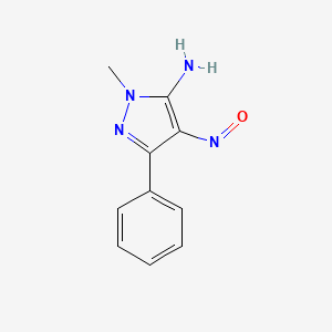 molecular formula C10H10N4O B8673058 5-Amino-1-methyl-4-nitroso-3-phenylpyrazole CAS No. 19848-97-6