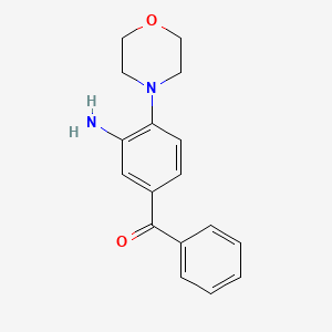 molecular formula C17H18N2O2 B8673059 (3-Amino-4-morpholin-4-yl-phenyl)-phenyl-methanone 