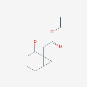 molecular formula C11H16O3 B8673120 2-Oxobicyclo[4.1.0]heptane-1-acetic Acid Ethyl Ester CAS No. 119137-76-7