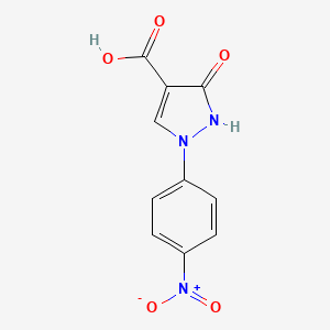 1-(4-Nitrophenyl)-3-oxo-2,3-dihydro-1H-pyrazole-4-carboxylic acid