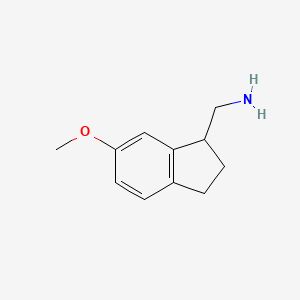molecular formula C11H15NO B8673255 N-(6-methoxyindan-1-ylmethyl)amine 