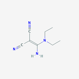 molecular formula C8H12N4 B8673259 3-Amino-2-cyano-3-(diethylamino)propenenitrile CAS No. 63505-08-8