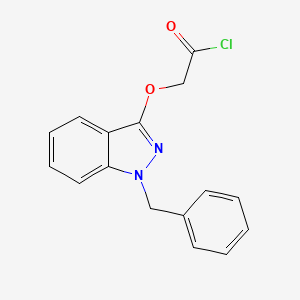 molecular formula C16H13ClN2O2 B8673468 [(1-benzyl-1H-indazol-3-yl)-oxy]acetyl chloride CAS No. 40988-23-6
