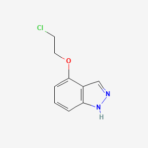 molecular formula C9H9ClN2O B8673488 4-(2-chloroethoxy)-1H-indazole 