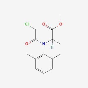 molecular formula C14H18ClNO3 B8673494 DL-Alanine, N-(chloroacetyl)-N-(2,6-dimethylphenyl)-, methyl ester CAS No. 52888-51-4