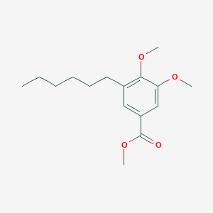molecular formula C16H24O4 B8673501 Methyl 3-hexyl-4,5-dimethoxybenzoate CAS No. 647855-08-1