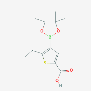 molecular formula C13H19BO4S B8673510 5-Ethyl-4-(4,4,5,5-tetramethyl-1,3,2-dioxaborolan-2-yl)thiophene-2-carboxylic acid 