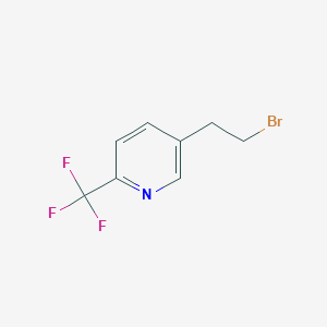 molecular formula C8H7BrF3N B8673544 5-(2-Bromoethyl)-2-(trifluoromethyl)pyridine 