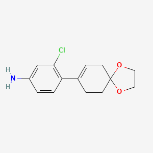 3-Chloro-4-(1,4-dioxaspiro[4.5]dec-7-en-8-yl)benzenamine