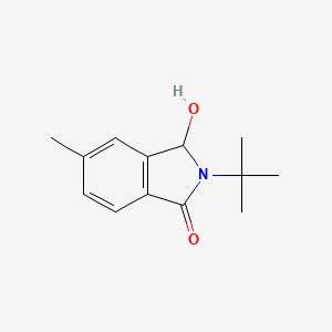 molecular formula C13H17NO2 B8673592 2-Tert-butyl-3-hydroxy-5-methylisoindolin-1-one 