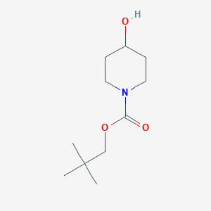 molecular formula C11H21NO3 B8673598 2,2-Dimethylpropyl 4-hydroxypiperidine-1-carboxylate 