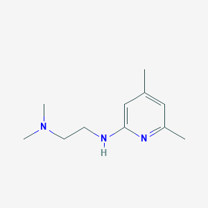 molecular formula C11H19N3 B8673605 2-(2-Dimethylaminoethylamino)-4,6-dimethylpyridine 
