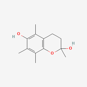 molecular formula C13H18O3 B8673626 2H-1-Benzopyran-2,6-diol, 3,4-dihydro-2,5,7,8-tetramethyl- CAS No. 53101-68-1