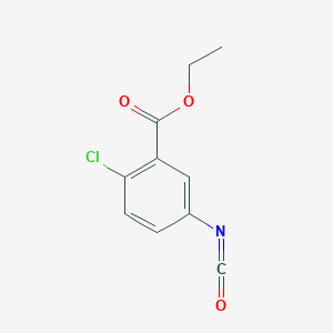 molecular formula C10H8ClNO3 B8673652 Ethyl 2-chloro-5-isocyanatobenzoate CAS No. 105783-05-9