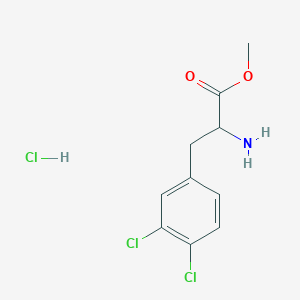 molecular formula C10H12Cl3NO2 B8673664 2-Amino-3-(3,4-dichloro-phenyl)-propionic acid methyl ester hydrochloride 