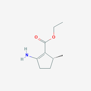 molecular formula C9H15NO2 B8673688 Ethyl (R)-2-amino-5-methylcyclopent-1-ene-1-carboxylate CAS No. 1001180-35-3