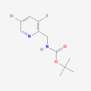 molecular formula C11H14BrFN2O2 B8673713 Tert-butyl (5-bromo-3-fluoro-pyridin-2-ylmethyl)-carbamate 