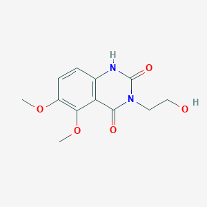 molecular formula C12H14N2O5 B8673722 3-(2-Hydroxyethyl)-5,6-dimethoxyquinazoline-2,4(1H,3H)-dione CAS No. 103579-99-3