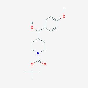 molecular formula C18H27NO4 B8673730 1-Boc-4-[Hydroxy-(4-methoxyphenyl)methyl]piperidine 