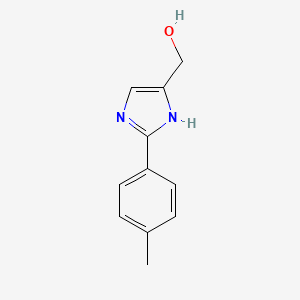 molecular formula C11H12N2O B8673750 2-(4-Methylphenyl)-5-hydroxymethyl-imidazole 