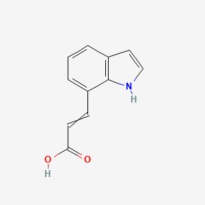 molecular formula C11H9NO2 B8673796 3-(1H-Indol-7-yl)prop-2-enoic acid 