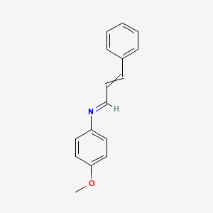molecular formula C16H15NO B8673825 N-(3-phenyl-2-propenylidene)-4-methoxyaniline 