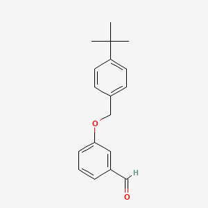 molecular formula C18H20O2 B8673837 3-[4-(t-Butyl)benzyloxy]benzaldehyde 