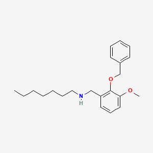 molecular formula C22H31NO2 B8673840 N-heptyl-(2-benzyloxy-3-methoxyphenyl)methylamine 