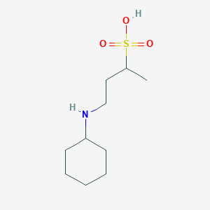 molecular formula C10H21NO3S B8673847 4-(Cyclohexylamino)butane-2-sulfonic acid CAS No. 906073-26-5