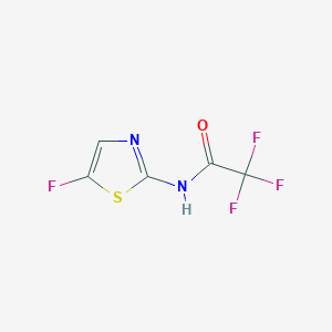 molecular formula C5H2F4N2OS B8673854 2,2,2-Trifluoro-N-(5-fluoro-1,3-thiazol-2-yl)acetamide CAS No. 745053-67-2