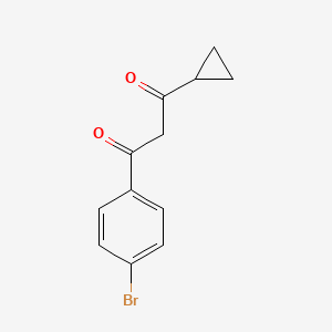 molecular formula C12H11BrO2 B8673911 1-(4-Bromophenyl)-3-cyclopropyl-1,3-propanedione 