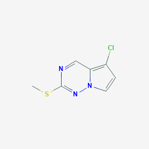 molecular formula C7H6ClN3S B8673927 5-Chloro-2-(methylsulfanyl)pyrrolo[2,1-f][1,2,4]triazine CAS No. 1233186-09-8
