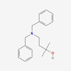 molecular formula C19H25NO B8673944 4-(Dibenzylamino)-2-methylbutan-2-ol 