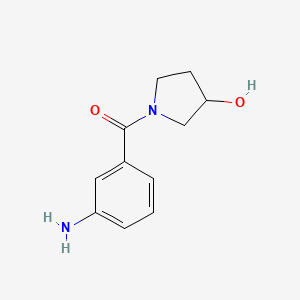 molecular formula C11H14N2O2 B8673975 1-(3-Aminobenzoyl)pyrrolidin-3-ol 