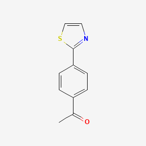 molecular formula C11H9NOS B8673979 1-(4-(Thiazol-2-yl)phenyl)ethanone 