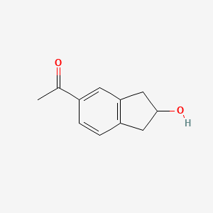 molecular formula C11H12O2 B8673983 1-(2-Hydroxy-indan-5-yl)-ethanone 