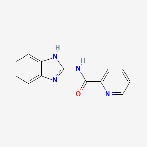 molecular formula C13H10N4O B8674096 N-(1H-1,3-benzodiazol-2-yl)pyridine-2-carboxamide 